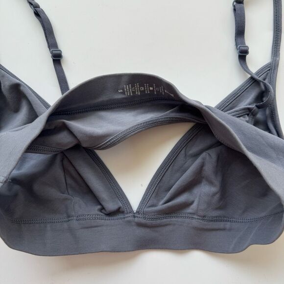 KOTN Organic Cotton Navy Blue Gray Comfort Bralette Women’s Size Small - Picture 4 of 5